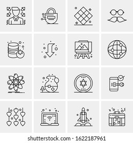 16 Business Universal Icons Vector. Creative Icon Illustration to use in web and Mobile Related project.