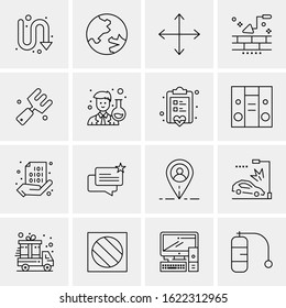 16 Business Universal Icons Vector. Creative Icon Illustration to use in web and Mobile Related project.