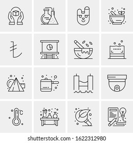 16 Business Universal Icons Vector. Creative Icon Illustration to use in web and Mobile Related project.