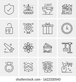 16 Business Universal Icons Vector. Creative Icon Illustration to use in web and Mobile Related project.