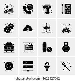 16 Business Universal Icons Vector. Creative Icon Illustration to use in web and Mobile Related project.