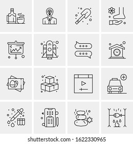 16 Business Universal Icons Vector. Creative Icon Illustration to use in web and Mobile Related project.