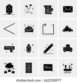 16 Business Universal Icons Vector. Creative Icon Illustration to use in web and Mobile Related project.