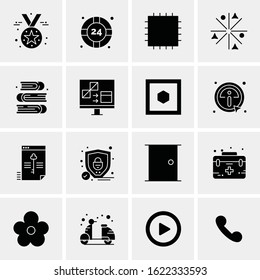16 Business Universal Icons Vector. Creative Icon Illustration to use in web and Mobile Related project.