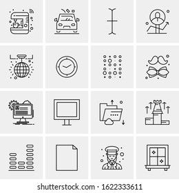 16 Business Universal Icons Vector. Creative Icon Illustration to use in web and Mobile Related project.