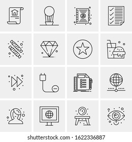 16 Business Universal Icons Vector. Creative Icon Illustration to use in web and Mobile Related project.