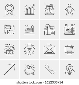 16 Business Universal Icons Vector. Creative Icon Illustration to use in web and Mobile Related project.
