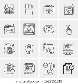 16 Business Universal Icons Vector. Creative Icon Illustration to use in web and Mobile Related project.