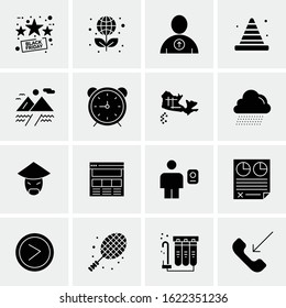 16 Business Universal Icons Vector. Creative Icon Illustration to use in web and Mobile Related project.