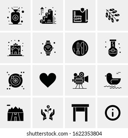 16 Business Universal Icons Vector. Creative Icon Illustration to use in web and Mobile Related project.