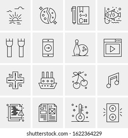 16 Business Universal Icons Vector. Creative Icon Illustration to use in web and Mobile Related project.