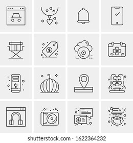 16 Business Universal Icons Vector. Creative Icon Illustration to use in web and Mobile Related project.