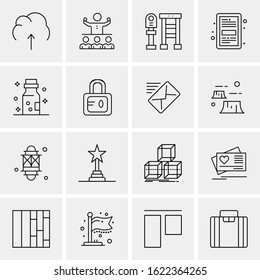 16 Business Universal Icons Vector. Creative Icon Illustration to use in web and Mobile Related project.