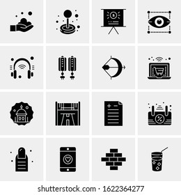 16 Business Universal Icons Vector. Creative Icon Illustration to use in web and Mobile Related project.