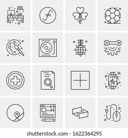 16 Business Universal Icons Vector. Creative Icon Illustration to use in web and Mobile Related project.