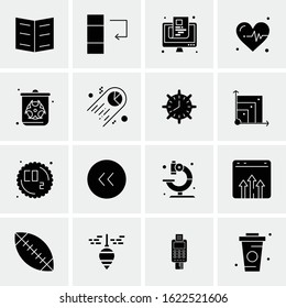 16 Business Universal Icons Vector. Creative Icon Illustration to use in web and Mobile Related project.