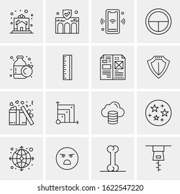 16 Business Universal Icons Vector. Creative Icon Illustration to use in web and Mobile Related project.