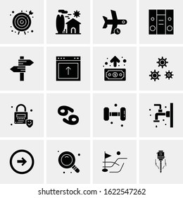 16 Business Universal Icons Vector. Creative Icon Illustration to use in web and Mobile Related project.