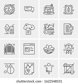 16 Business Universal Icons Vector. Creative Icon Illustration to use in web and Mobile Related project.