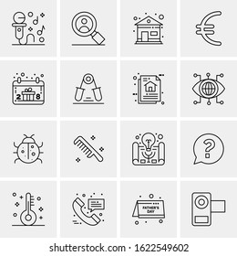16 Business Universal Icons Vector. Creative Icon Illustration to use in web and Mobile Related project.