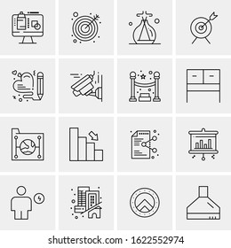 16 Business Universal Icons Vector. Creative Icon Illustration to use in web and Mobile Related project.
