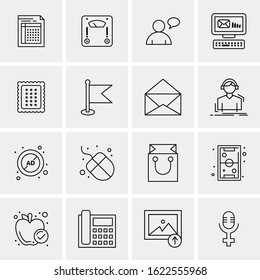 16 Business Universal Icons Vector. Creative Icon Illustration to use in web and Mobile Related project.