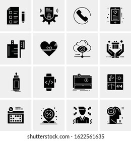 16 Business Universal Icons Vector. Creative Icon Illustration to use in web and Mobile Related project.