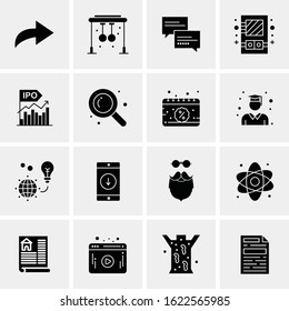 16 Business Universal Icons Vector. Creative Icon Illustration to use in web and Mobile Related project.