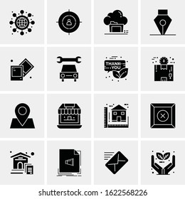 16 Business Universal Icons Vector. Creative Icon Illustration to use in web and Mobile Related project.