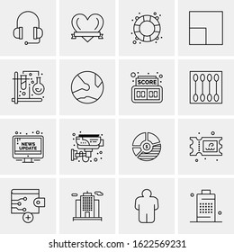 16 Business Universal Icons Vector. Creative Icon Illustration to use in web and Mobile Related project.