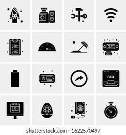 16 Business Universal Icons Vector. Creative Icon Illustration to use in web and Mobile Related project.