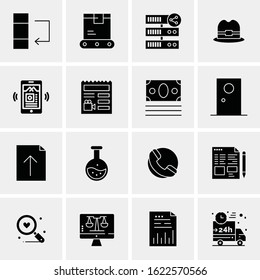 16 Business Universal Icons Vector. Creative Icon Illustration to use in web and Mobile Related project.