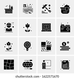 16 Business Universal Icons Vector. Creative Icon Illustration to use in web and Mobile Related project.