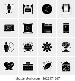 16 Business Universal Icons Vector. Creative Icon Illustration to use in web and Mobile Related project.