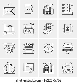 16 Business Universal Icons Vector. Creative Icon Illustration to use in web and Mobile Related project.