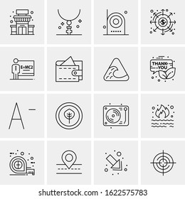 16 Business Universal Icons Vector. Creative Icon Illustration to use in web and Mobile Related project.