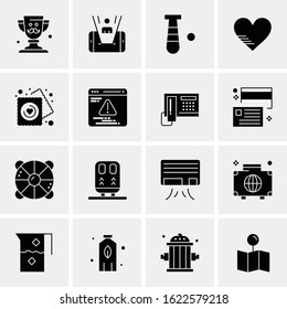 16 Business Universal Icons Vector. Creative Icon Illustration to use in web and Mobile Related project.