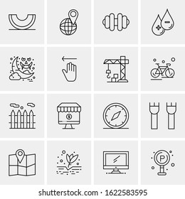 16 Business Universal Icons Vector. Creative Icon Illustration to use in web and Mobile Related project.