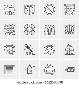 16 Business Universal Icons Vector. Creative Icon Illustration to use in web and Mobile Related project.