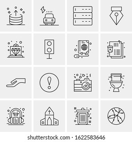 16 Business Universal Icons Vector. Creative Icon Illustration to use in web and Mobile Related project.