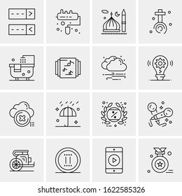 16 Business Universal Icons Vector. Creative Icon Illustration to use in web and Mobile Related project.