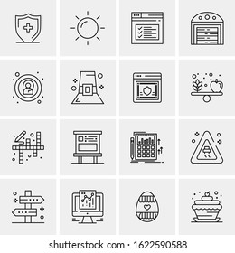 16 Business Universal Icons Vector. Creative Icon Illustration to use in web and Mobile Related project.