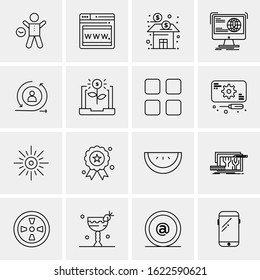 16 Business Universal Icons Vector. Creative Icon Illustration to use in web and Mobile Related project.