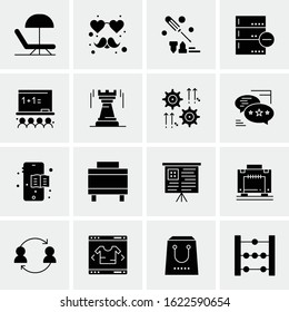 16 Business Universal Icons Vector. Creative Icon Illustration to use in web and Mobile Related project.