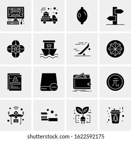 16 Business Universal Icons Vector. Creative Icon Illustration to use in web and Mobile Related project.