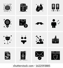 16 Business Universal Icons Vector. Creative Icon Illustration to use in web and Mobile Related project.