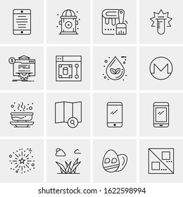16 Business Universal Icons Vector. Creative Icon Illustration to use in web and Mobile Related project.