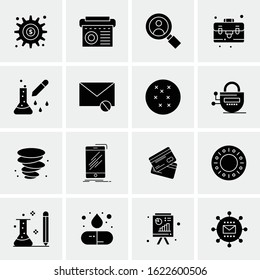 16 Business Universal Icons Vector. Creative Icon Illustration to use in web and Mobile Related project.