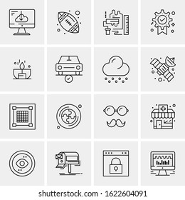 16 Business Universal Icons Vector. Creative Icon Illustration to use in web and Mobile Related project.