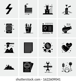 16 Business Universal Icons Vector. Creative Icon Illustration to use in web and Mobile Related project.